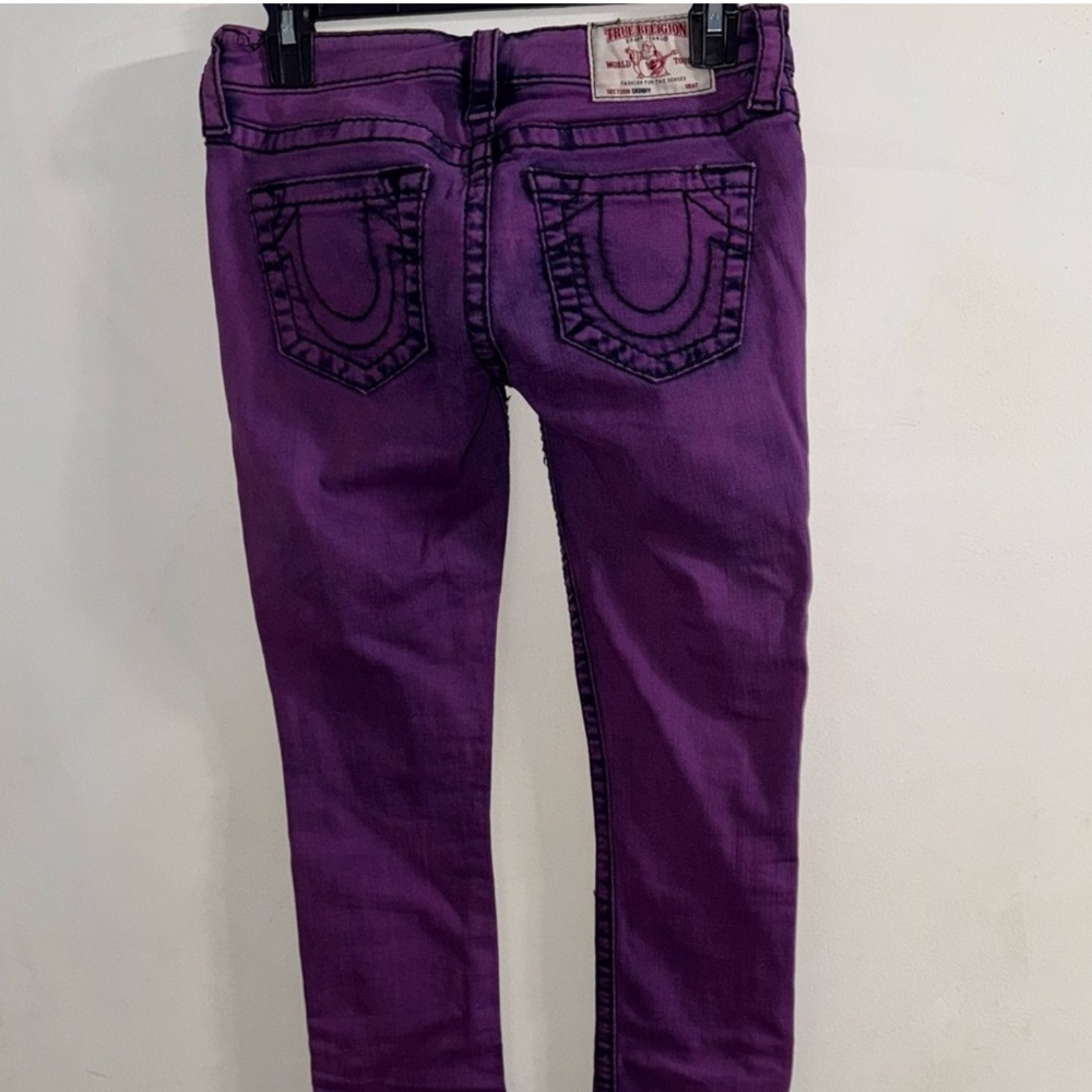 True Religion Purple Skinny Jeans
